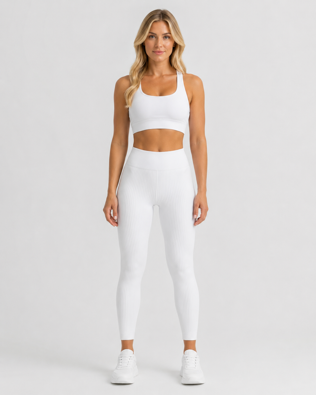 S2 Scrunch-muotoillut leggingsit valkoinen